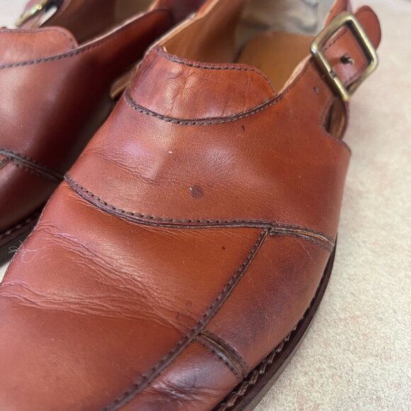 Joan & David Dark Caramel Leather Slip On Shoe - Picture 14 of 14